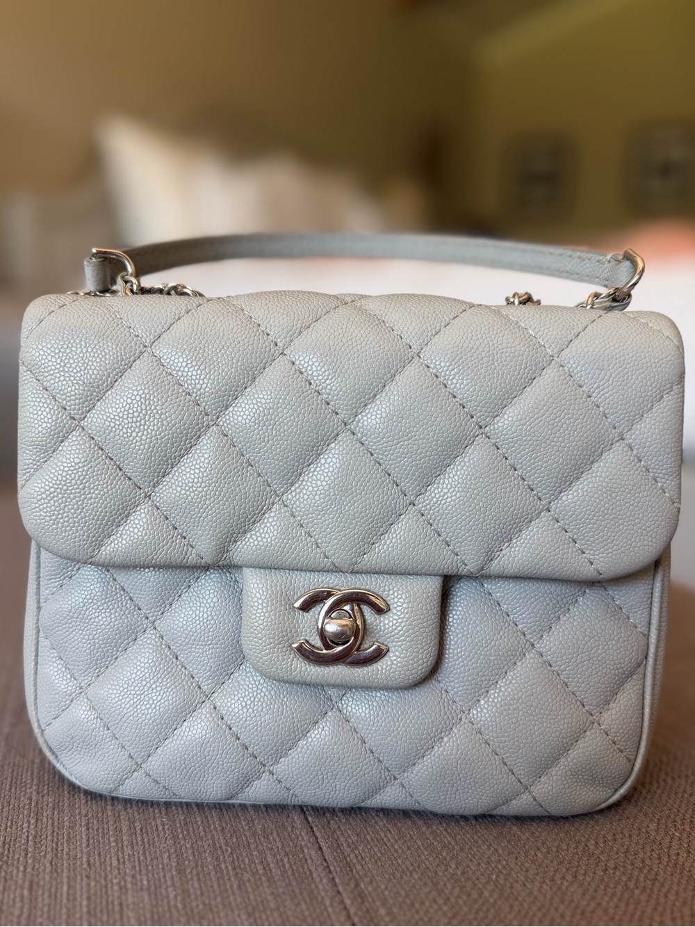 Chanel Urban Companion size Small in Light Gray